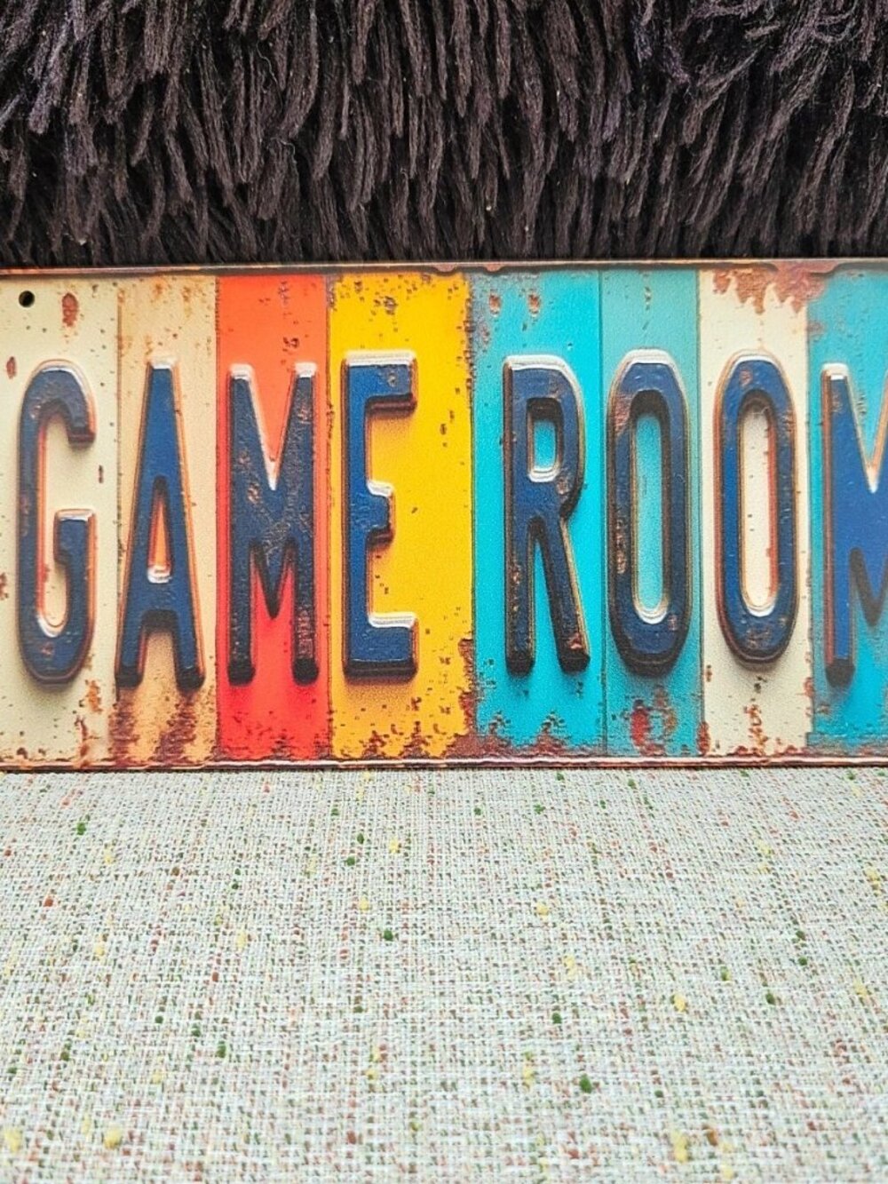 Game Room 2D Flat Wooden Decorative Sign Featuring Retro Wall Hanging Home Decor
